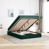 vidaXL Estructura cama otomana colch&oacute;n terciopelo verde oscuro