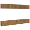vidaXL Muebles de TV 8 piezas madera color roble ahumado 60x30x30 cm