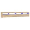 vidaXL Mueble de TV con luces LED roble Sonoma 240x35x40 cm