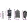vidaXL Fantasma Colgante de Halloween 3 pcs Negro 66 x 110 cm