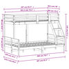 vidaXL Litera de madera maciza de pino blanco 90x200/120x200 cm