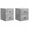 vidaXL Mesita de Noche de Pared 2 uds. Gris Hormig&oacute;n 33 x 34,5 x 40 cm