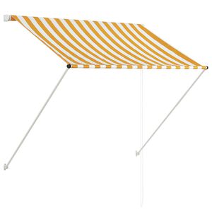 vidaXL Toldo retr&aacute;ctil 150x150 cm amarillo y blanco