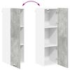 vidaXL Mueble colgante con puerta Gris Concreto 30 x 31 x 100 cm