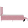 vidaXL Cama tipo Box Spring con colch&oacute;n Rosa 90 x 200 cm Terciopelo