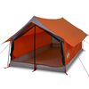vidaXL Tienda de campa&ntilde;a para 2 personas impermeable gris y naranja