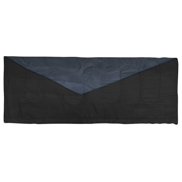 vidaXL Sacos de dormir de sobre ligero 2 piezas negro 1100 g 10 &deg; C