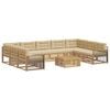 vidaXL Conjunto de sof&aacute;s de exterior 10 uds. y Beige