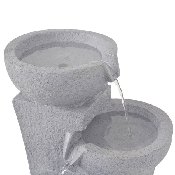 vidaXL Fuente de agua de interior con LED de poliresina