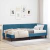 vidaXL Estructura de Cama Esquina con Colch&oacute;n 2 pcs Azul Terciopelo