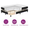 vidaXL Cama tipo Box Spring con colch&oacute;n Negro 90 x 190 cm tela