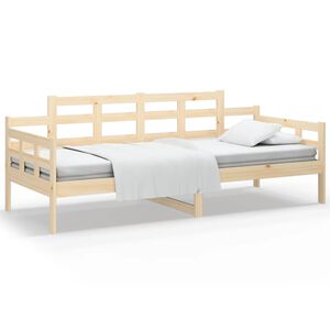 vidaXL Sof&aacute; cama madera maciza de pino 90x190 cm
