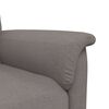 vidaXL Sillón de masaje reclinable de tela gris taupé
