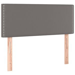 vidaXL Cabecero de cuero sint&eacute;tico gris 80x5x78/88 cm
