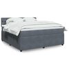 vidaXL Cama box spring con colch&oacute;n terciopelo gris oscuro 180x200 cm