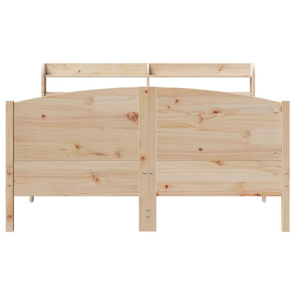 vidaXL Estructura de cama sin colchón madera de pino blanco 150x200 cm
