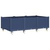 vidaXL Jardinera con ruedas PP azul gris 150x80x54 cm