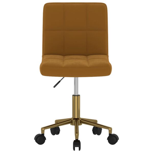 vidaXL Sillas de comedor giratorias 2 uds terciopelo marr&oacute;n