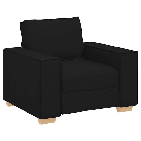 vidaXL Sill&oacute;n de tela negra de 100x78x84 cm