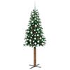 vidaXL &Aacute;rbol de Navidad Delgado con 300 LED con soporte Verde 180 cm