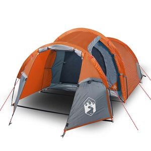 vidaXL Tienda de campa&ntilde;a con t&uacute;nel para 2 personas impermeable naranja
