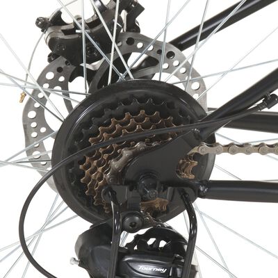 vidaXL Bicicleta montaña 21 velocidades 27,5 pulgadas rueda 42cm negro