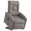 vidaXL Sill&oacute;n reclinable elevable tela gris taupe