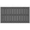 vidaXL Cabecero de cama de pared madera maciza pino gris 108x3x60 cm