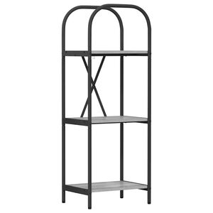 vidaXL Estante de libros 3 niveles 40 x 30 x 109 cm Gris Sonoma