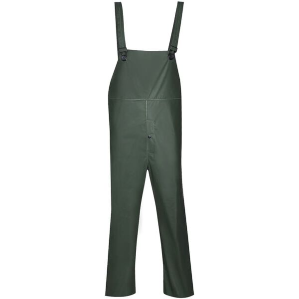 Chubasquero impermeable reforzado 2 piezas con capucha verde talla L