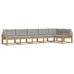 vidaXL Conjunto de sof&aacute;s de exterior 4 pcs Blanco y Gris Claro