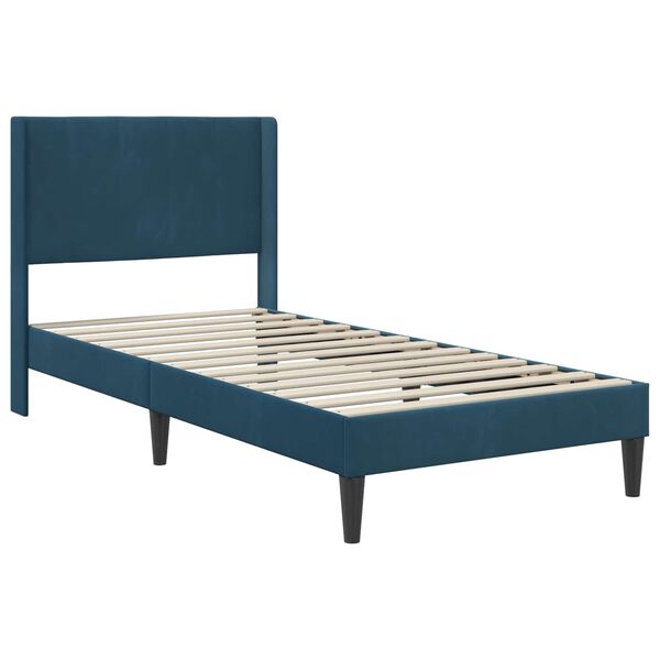 vidaXL Estructura de cama con cabecera Azul 80 x 200 cm Terciopelo