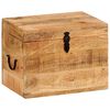 vidaXL Caja de almacenaje madera maciza de mango 39x28x31 cm