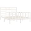 vidaXL Estructura de cama sin colch&oacute;n madera de pino blanca 140x200 cm