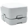 vidaXL Inodoro de Camping Manual Gris y blanco 41,5 x 36,5 x 30 cm