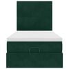 vidaXL Estructura cama otomana colchones terciopelo verde oscuro