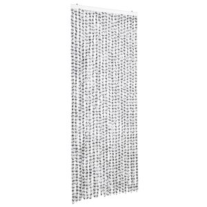 vidaXL Cortina mosquitera de chenilla gris claro y oscuro 90x220 cm
