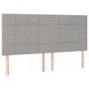 vidaXL Cama box spring con colch&oacute;n tela y LED gris claro 200x200 cm