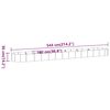 vidaXL Jardinera arriate acero galvanizado plata 544x100x36 cm