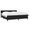 vidaXL Cama box spring con colch&oacute;n terciopelo negro 180x210 cm