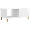 vidaXL Mesa de centro Blanco Brillante 90 x 50 x 40 cm
