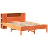 vidaXL Cama con estantería sin colchón madera maciza marrón 120x190 cm
