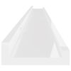 vidaXL Estantes de pared 2 unidades blanco brillo 115x9x3 cm