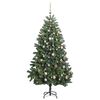 vidaXL Árbol de Navidad artificial con bisagras 300 LED y bolas 300 cm