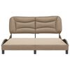 vidaXL Estructura de cama sin colch&oacute;n Hvar cuero sint&eacute;tico capuchino 160x200cm