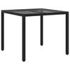 vidaXL Mesa de comedor de jard&iacute;n Negro 90 x 90 x 75 cm Polirat&aacute;n
