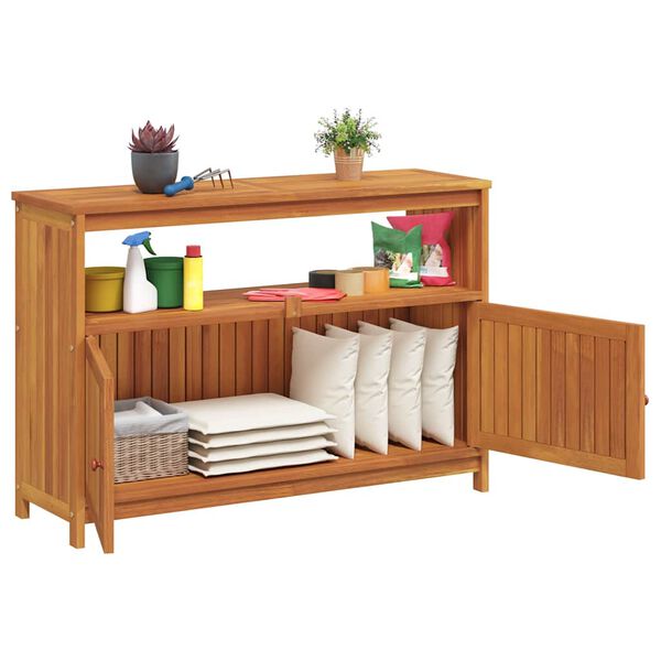 vidaXL Mesa consola de jardín madera maciza acacia 110x35x75 cm