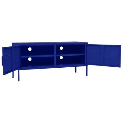 vidaXL Mueble para TV de acero azul marino 105x35x50 cm