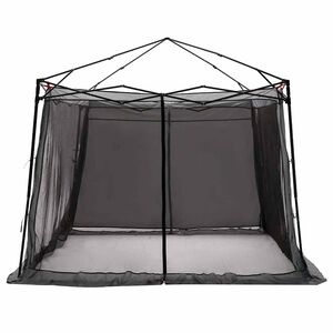 vidaXL Tienda interior Gris y naranja 303 x 303 x 196 cm tafet&aacute;n