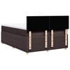vidaXL Cama box spring con colch&oacute;n tela marr&oacute;n oscuro 140x190 cm